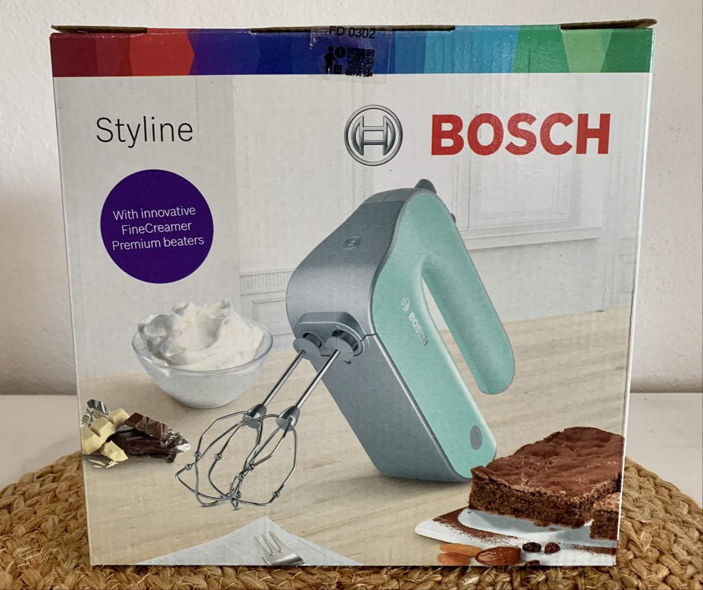 Bosch Styline MFQ40302 Handmixer im Karton von vorne