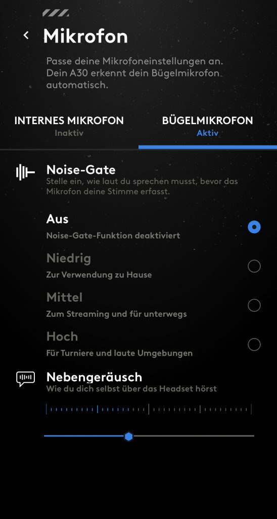 Logitech G Astro A30 Lightspeed Headset Mobil App