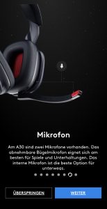 Logitech G Astro A30 Lightspeed Headset Mobil App