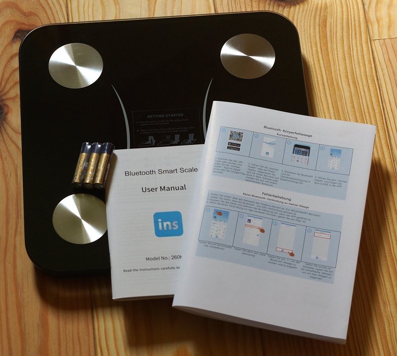 INSMART Personenwaage Lieferumfang
