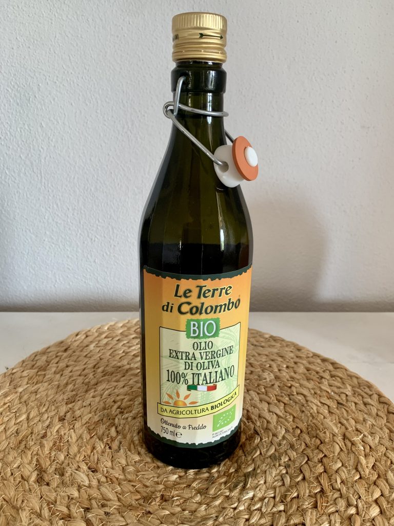 Le Terre di Colombo extra natives Bio-Olivenöl Flasche von vorne