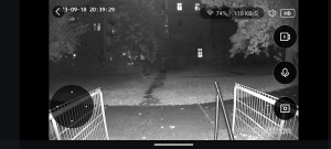Owltron O1 Überwachungskamera Screenshot der Nachtsicht