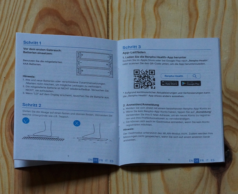 RENPHO WLAN-Smart-Waage Bedienungsanleitung