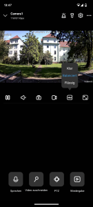 Reolink Argus PT Ultra Überwachungskamera Hauptbildschirm der App