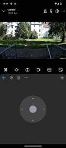 Reolink Argus PT Ultra Überwachungskamera Kamerabedienfeld in der App