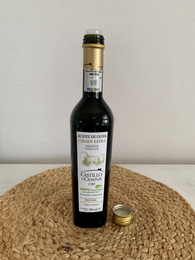 Reserva Familiar Castillo de Canena Picual Natives Olivenöl extra geöffnete Flasche