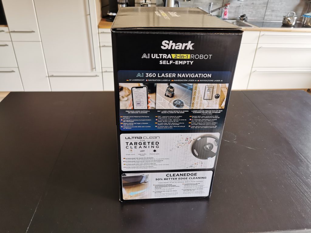Shark AI Ultra 2-in-1 Saugroboter Verpackung Seite 1