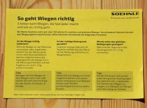 Soehnle Style Sense Comfort 100 Infoblatt zum richtigen Wiegen