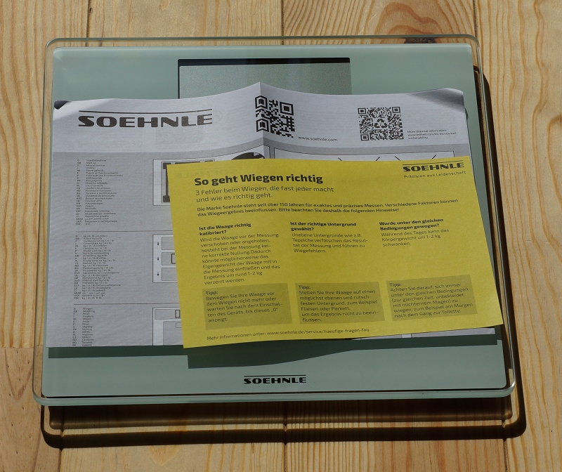 Soehnle Style Sense Comfort 100 Lieferumfang