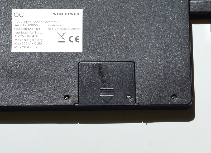Soehnle Style Sense Comfort 100 verschraubbares Batteriefach