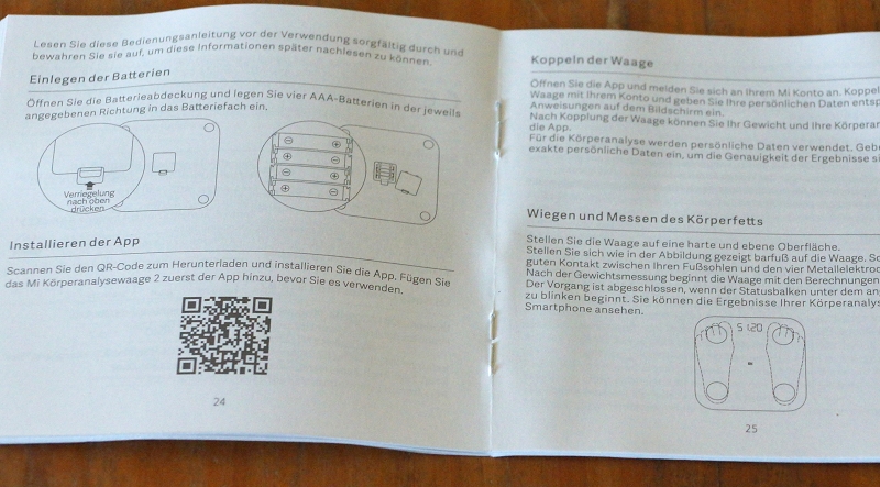 Xiaomi Mi Smart Scale 2 Bedienungsanleitung