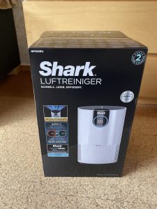Shark HEPA Luftreiniger HP100EU Verpackung Vorderseite