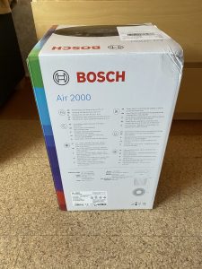 Bosch Air 2000 Luftreiniger Verpackung Rückseite
