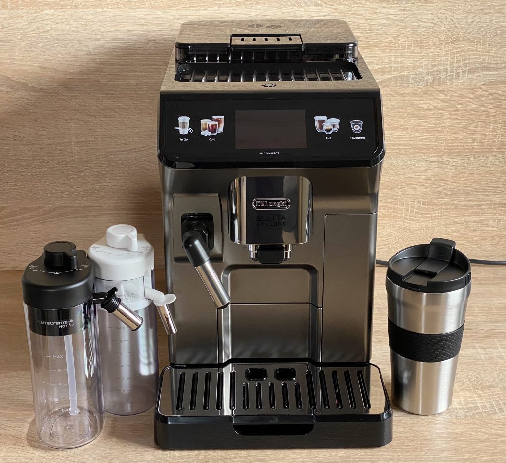 DeLonghi Eletta Explore Cold Brew ECAM450-86-T Kafeevollautomat mit Zubehör