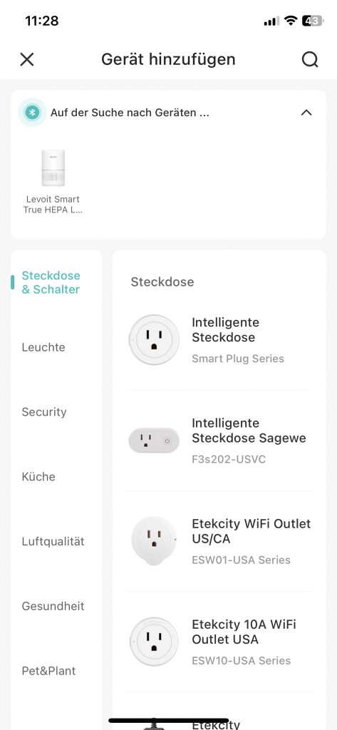 Levoit VeSync Core 300S Luftreiniger App Einrichtung 2