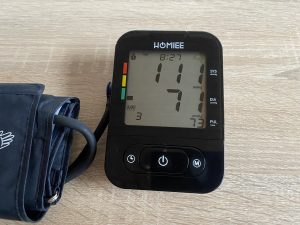 HOMIEE Oberarm-Blutdruckmessgerät Ergebnisse letzte Messung