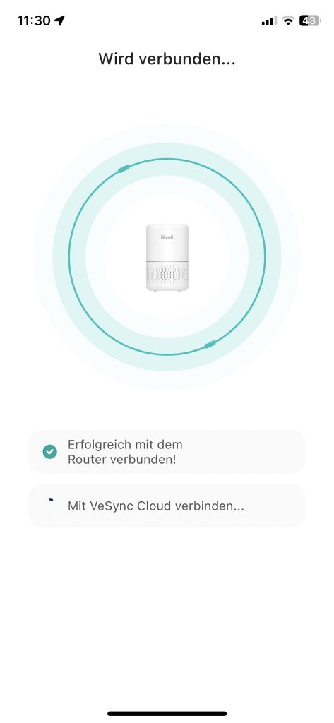 Levoit VeSync Core 300S Luftreiniger App Einrichtung 6