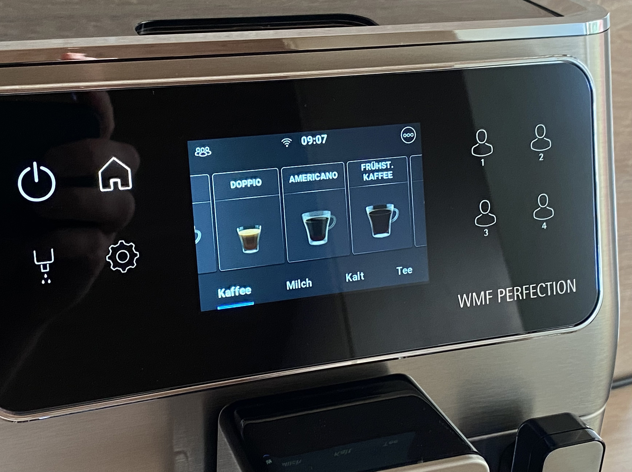 WMF Perfection 680 Kaffeevollautomat Auswahl Kaffeespezialitäten