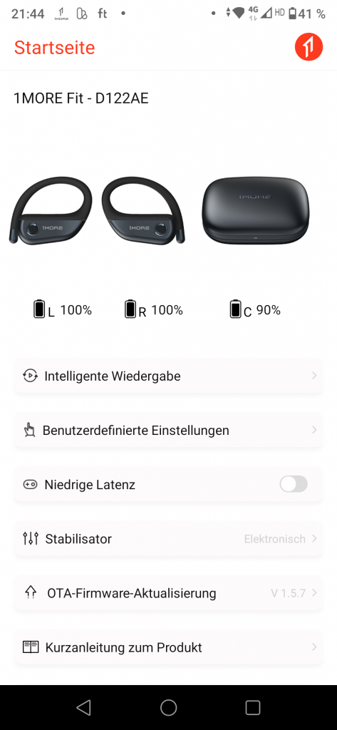 1More Fit S50 Kopfhörer Screenshot 1