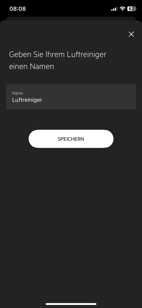 AEG APO50371DG PURE 5000 Luftreiniger App Einrichtung 8