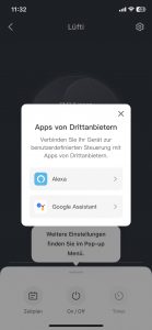 Levoit VeSync Core 300S Luftreiniger App Verbindung mit Alexa oder Google