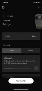 AEG APO50371DG PURE 5000 Luftreiniger App Anzeige und Steuerung 1