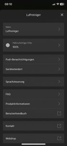 AEG APO50371DG PURE 5000 Luftreiniger App Einstellmöglic