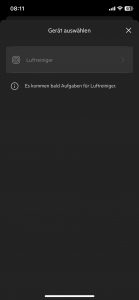 AEG APO50371DG PURE 5000 Luftreiniger App Aufgabe erstellen 2