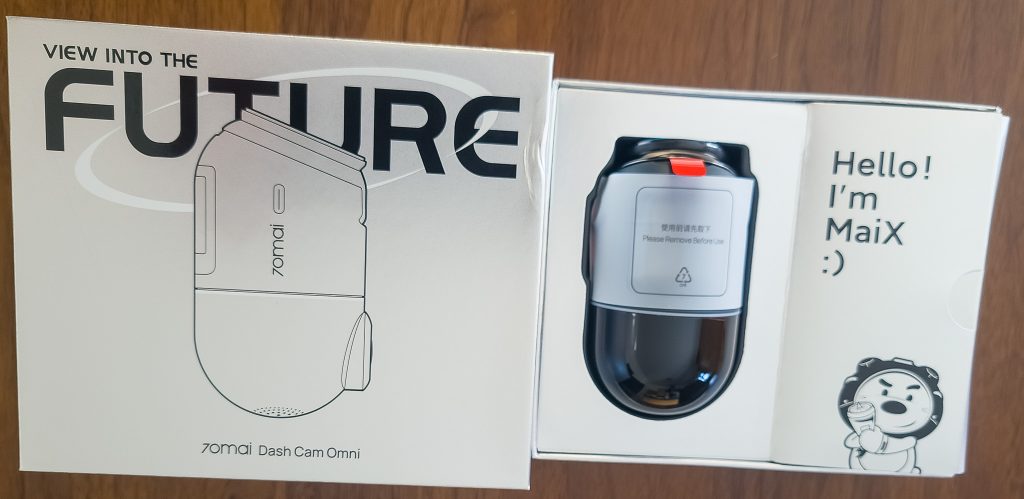 70mai Omni Dashcam Verpackung geöffnet