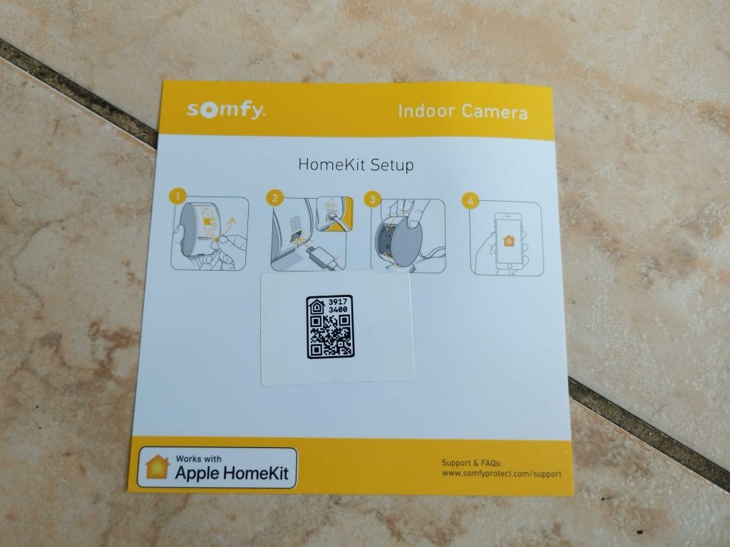 Anleitung für das HomeKit der Somfy 1401507 Überwachungskamera