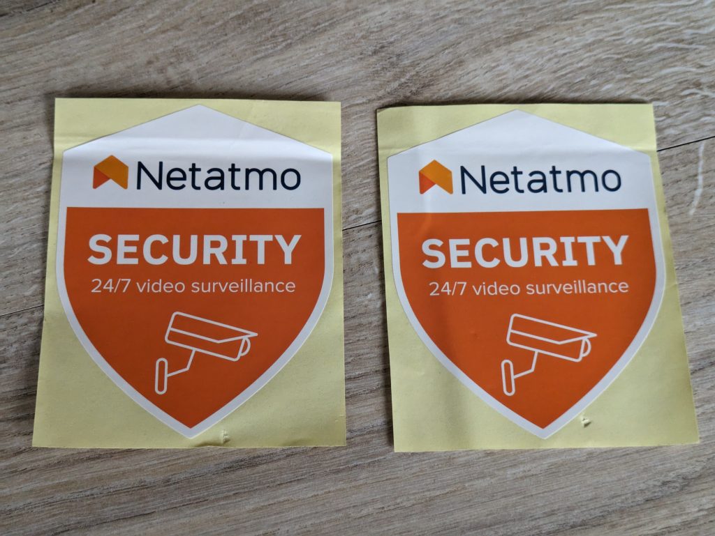 Aufkleber der Netatmo Presence Überwachungskamera