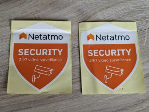 Aufkleber der Netatmo Presence Überwachungskamera