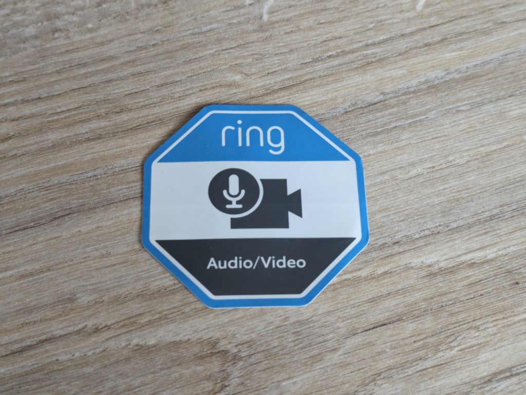 Aufkleber der Ring Stick Up Cam Battery Überwachungskamera