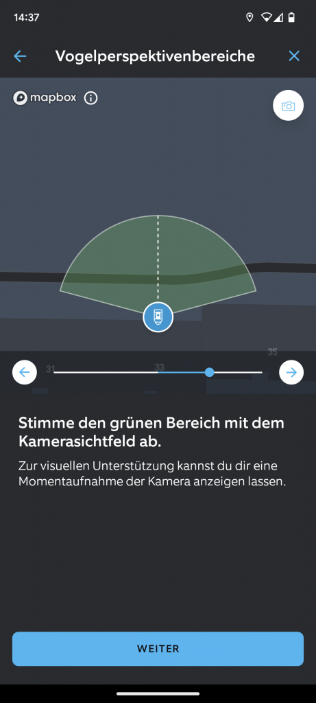 Ausrichtung der Kameraerfassung der Vogelperspektive der Ring Spotlight Cam Pro Überwachungskamera