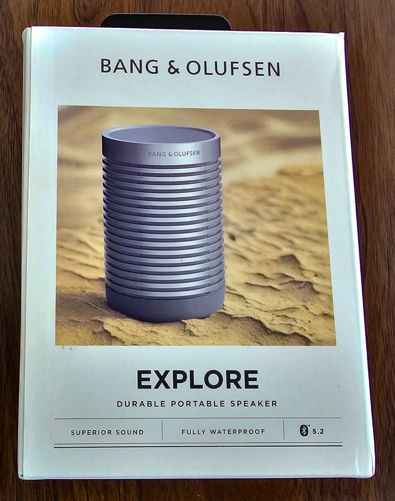 Bang & Olufsen Beosound Explore Bluetooth-Lautsprecher Verpackung