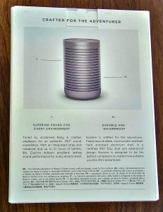 Bang & Olufsen Beosound Explore Bluetooth-Lautsprecher Verpackung Rückseite