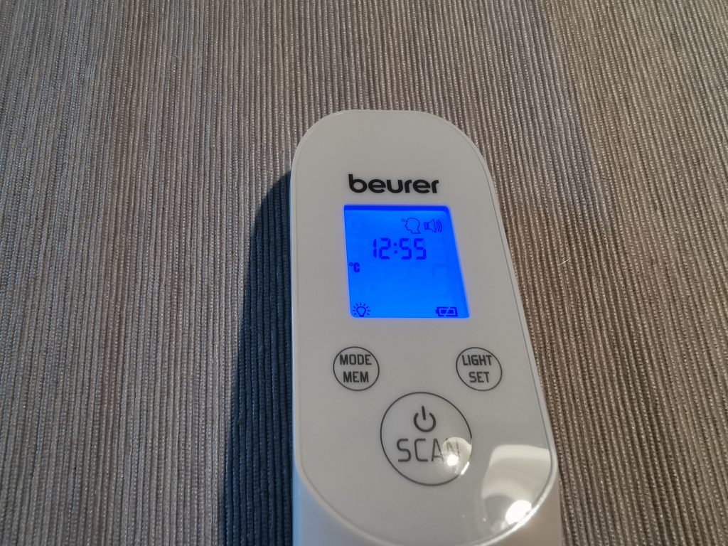 Beurer FT 85 Stirnthermometer Display beleuchtet