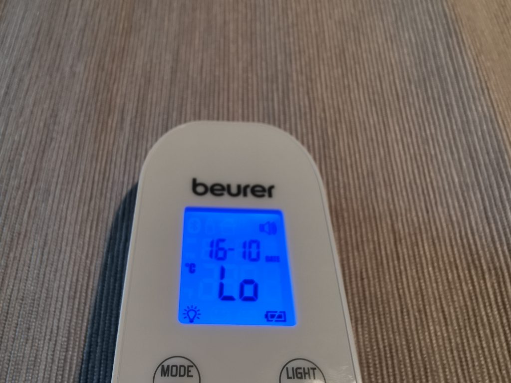Stirnthermometer Fehlermeldung