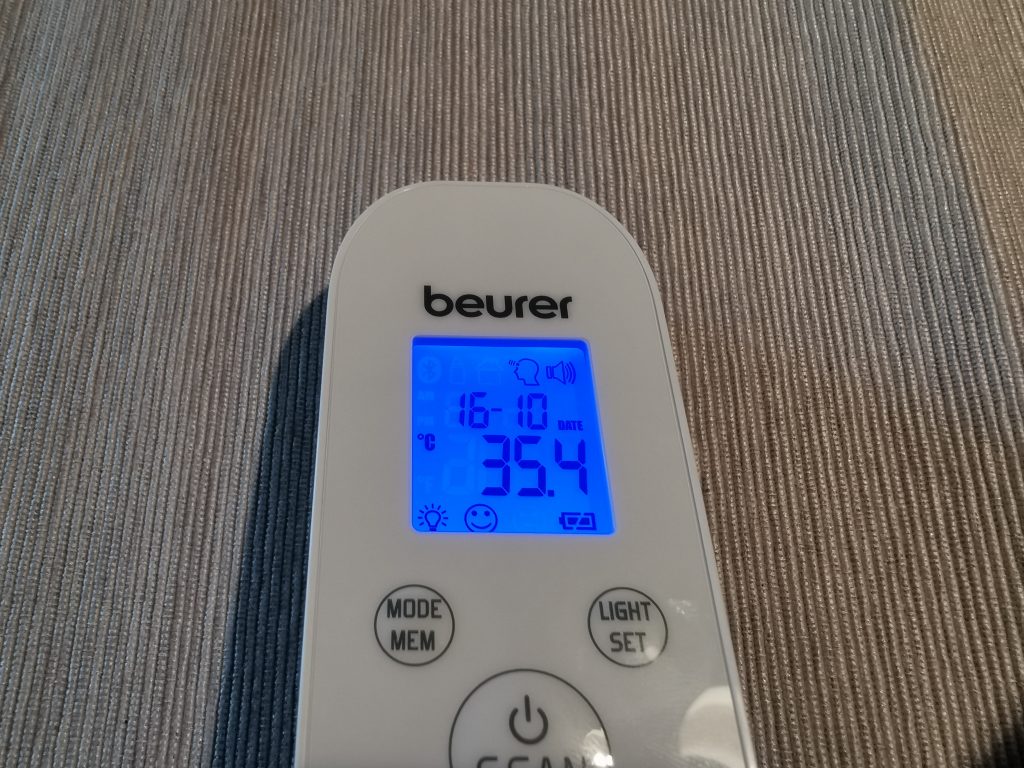 Beurer FT 85 Stirnthermometer Messwert