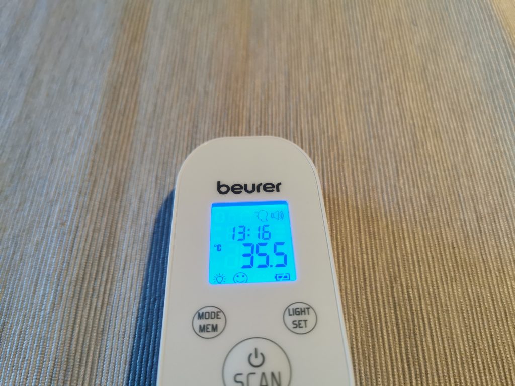 Beurer FT 85 Stirnthermometer Uhrzeit