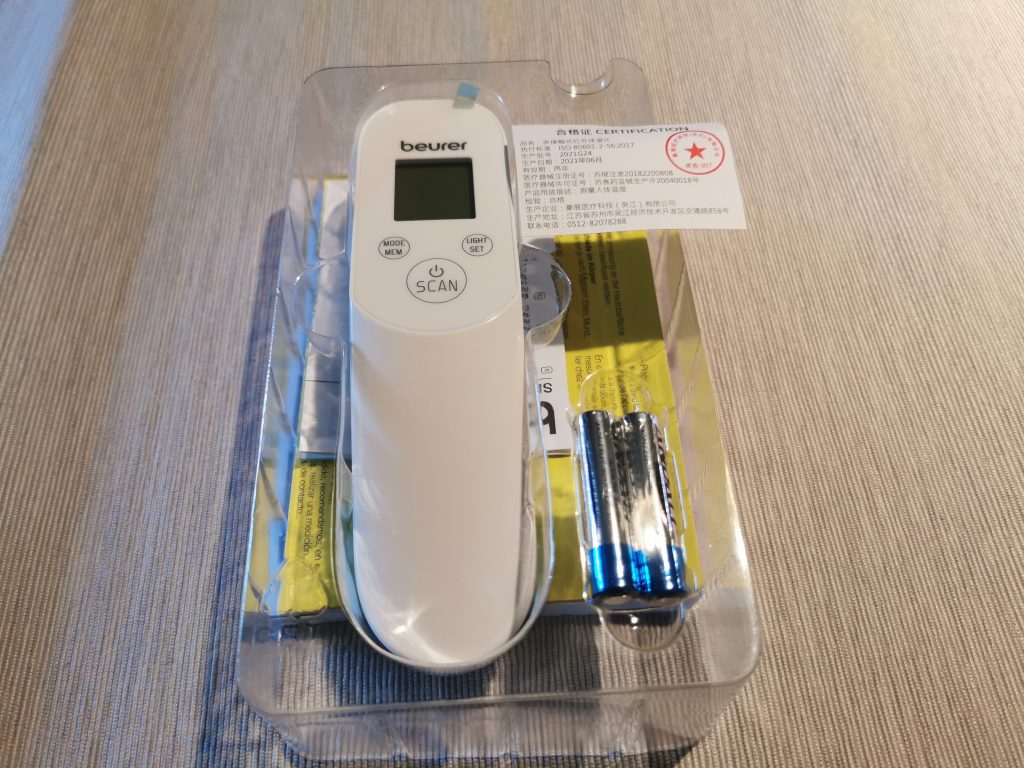 Beurer FT 85 Stirnthermometer ausgepackt
