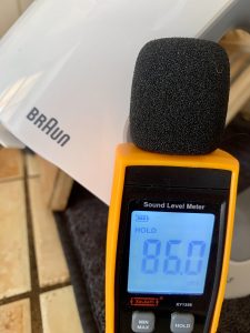 Braun HM5100WH Handmixer Lautstärke in Dezibel