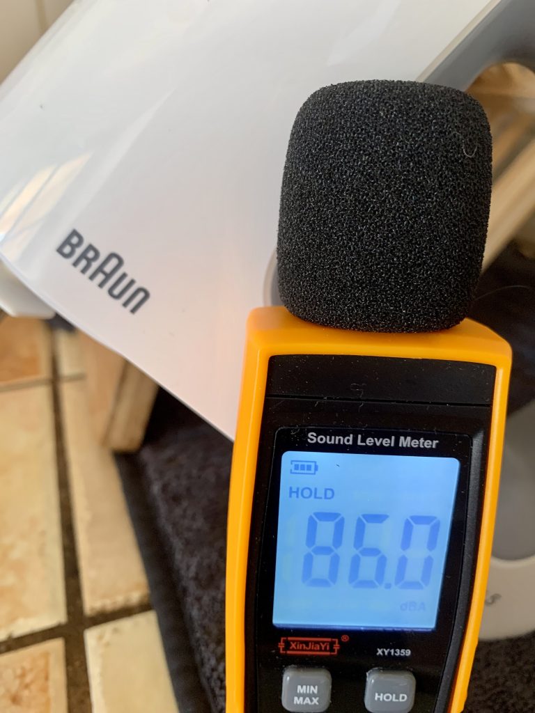 Braun HM5100WH Handmixer Lautstärke in Dezibel