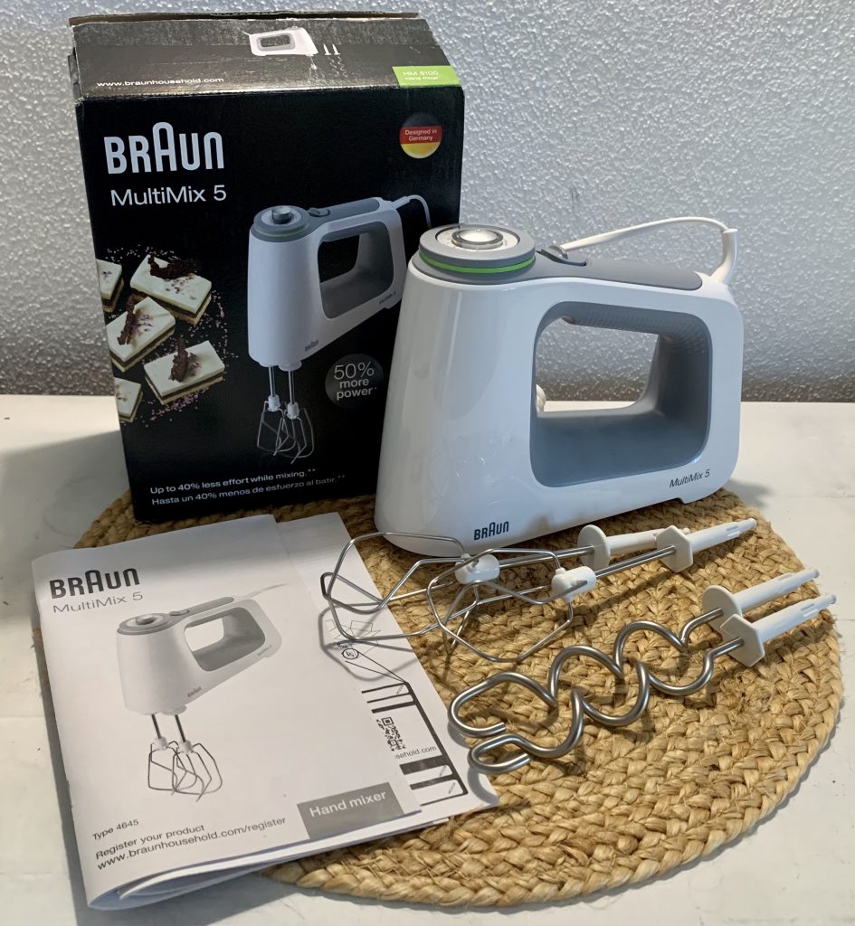 Braun HM5100WH Handmixer ausgepackt mit Zubehör