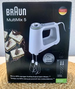 Braun HM5100WH Handmixer im Karton von vorne