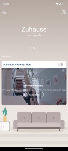 D-Link DCS 8300LHV2 mydlink Überwachungskamera Ansicht im Zuhause-Modus
