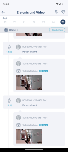 D-Link DCS 8300LHV2 mydlink Überwachungskamera Liste der Alarmierungen