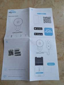 D-Link DCS 8300LHV2 mydlink Überwachungskamera Schnellstartanleitung geöffnet erste Seite