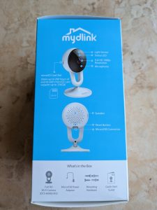 D-Link DCS 8300LHV2 mydlink Überwachungskamera Verpackugn von links