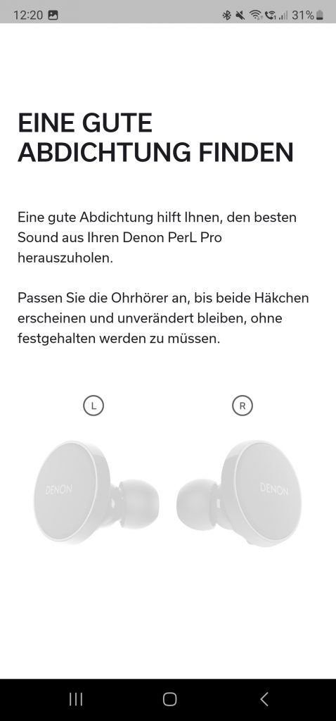 Denon PerL Pro Kopfhörer App 5
